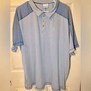 Mens Columbia Short‎ Sleeve Polyester Polo Shirt Size XXL